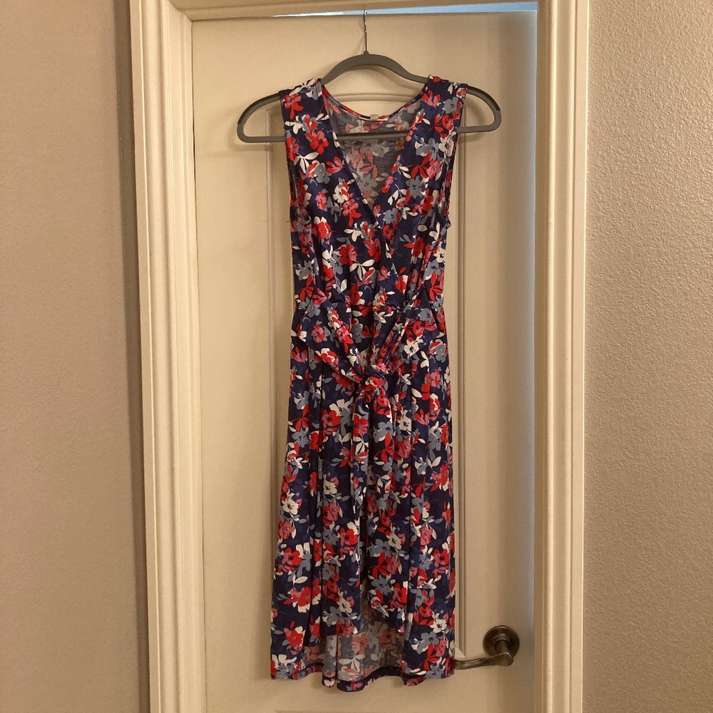 Cute red, white, and blue wrap sundress